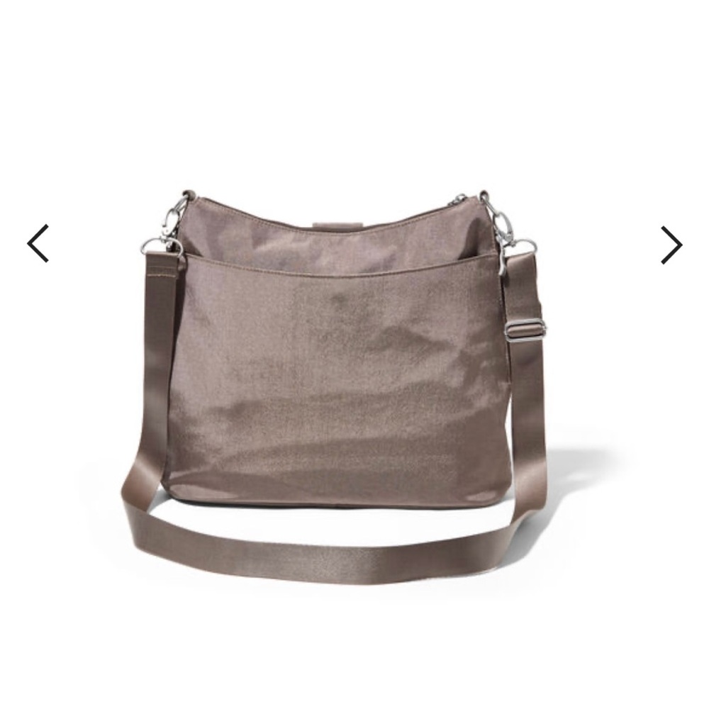 Baggallini Shimmering Taupe Crossbody Bag - Picture 2 of 11